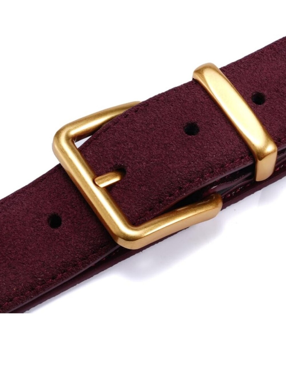 Burgundy Faux Suede Woman's Belt One Size 41.7" NWOT - Picture 3 of 5